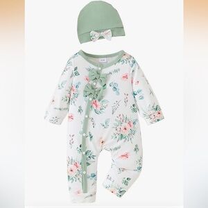 NB floral onesie